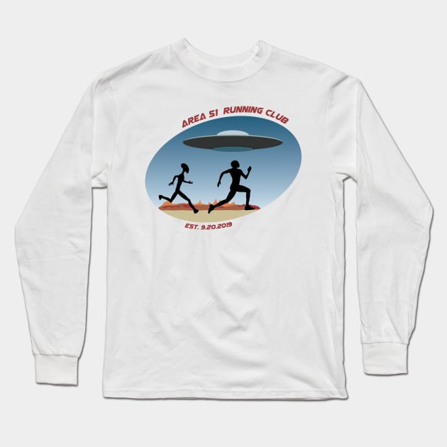 Area 51 running Club Long Sleeve T-Shirt by sirtoddington